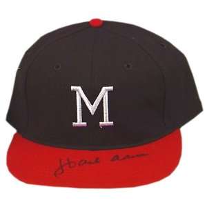  Autographed Hank Aaron Baseball Hat