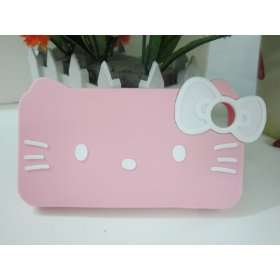  3d Bow Pink Hello Kitty Protective Case for Apple Iphone 4 