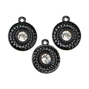  Cousin Jewelry Basics Metal Charms 3/Pkg Black Large 