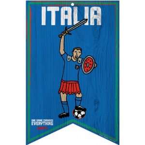  Italy Soccer ESPN 2010 World Cup 11x13 Wood Sign Sports 
