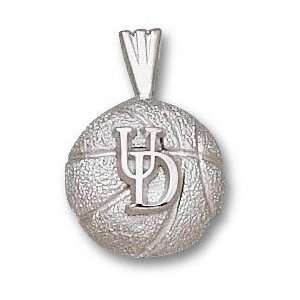   Solid Sterling Silver UD Basketball Pendant