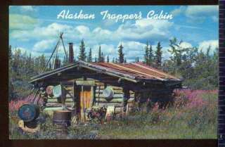 Alaskan Trappers Cabin Alaska Vintage Chrome Postcard  