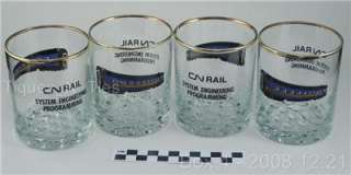 Set 4 CN Rail Canadian National Railroad Glasses  