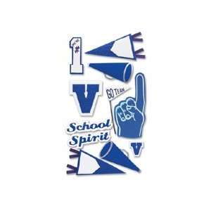  Pep Rally Blue School Spirit Dimensional Stickers Office 