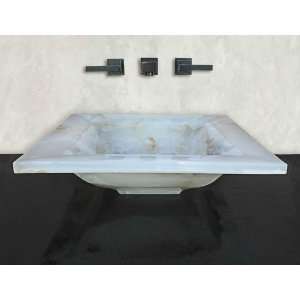 LUXExclusive Stone Bathroom Vanity Sink AVILA. 18.5L x 18.5W x 5H 