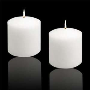  3 x 3 White Pillar Candles Set of 4