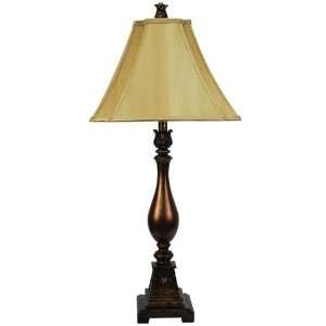   6080 34 Inch Resin Table Lamp, Antique Bronze