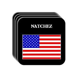  US Flag   Natchez, Mississippi (MS) Set of 4 Mini Mousepad 