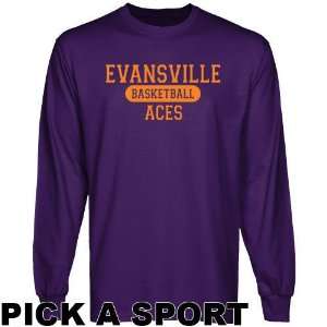   Aces Custom Sport Long Sleeve T shirt   Purple
