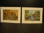 Vintage 1973 Currier and Ives 5 X 7 prints (Autumn and Spring)  