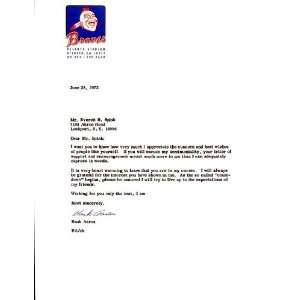  Hank Aaron Autographed Braves Letter PSA/DNA #F81292 