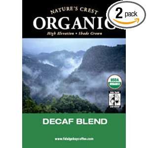 Fidalgo Bay Coffee Whole Bean Organic Decaf Blend, 12 Ounce Bags (Pack 
