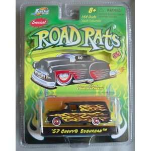  Road Rats 57 Chevy Suburban BLACK 164 Flames Toys 