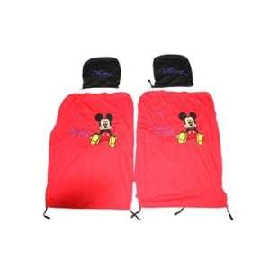   Cute Mickey Pattern Cotton Embroidery Car Seat Covers Set Electronics