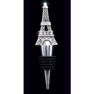  Wine Bottle Stopper with Eiffel Tower & Crystals
