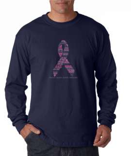 Support Awareness Breast Cancer Long Sleeve Tee Shirt  