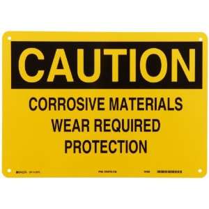401 Plastic, Black on Yellow Chemical and Hazardous Materials Sign 