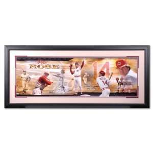  Pete Rose Framed Autograph Panoramic
