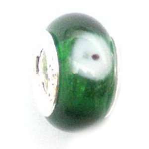  TOC BEADZ Bottle Green Frog Spawn 8mm Glas Bead Jewelry