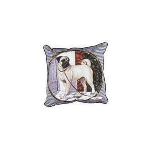 Pug Dog Animal Decorative Throw Pillow 17 x 17 