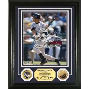  MLB NYY Derek Jeter Yankees All Time Hit Record 24KT Gold 