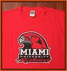 Miami University Red Hawks Oxford Ohio Official School Logo Red XL 