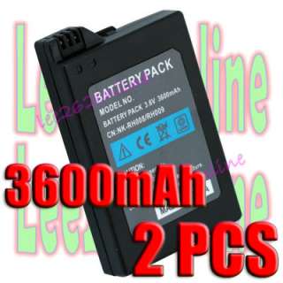 2x 3600mAH Lithium Battery for Sony PSP Slim 2000 3000  