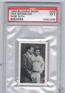 1932 Bulgaria Sport # 256 Babe Ruth and Max Schmeling  