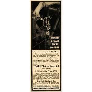  1917 Ad North Manufacturing Yankee Breast Ratchet Drill 