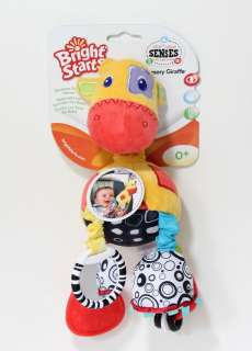 New Bright Starts Plush Giraffe Baby Rattle Teether Toy  