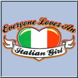 Everyone Loves An Italian Girl Heart Flag WOMENS RIBBED TANK TOPS S,M 