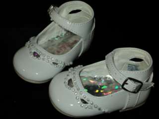 Baby Girl Leather Christening Baptism Shoes Size 4  