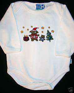 Baby N Collection White L S Christmas Onesie 6 Months  