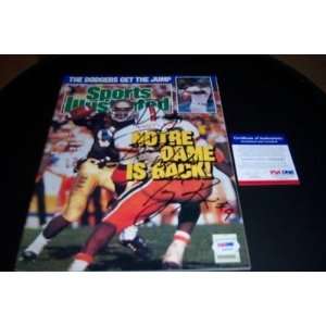 Tony Rice 88 Champs Psa/dna Signed Sports Illustrated   Autographed 