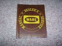 Ware 400 450 750 Backhoes Dealers Service Manual Binder  