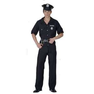 American Cop Complete Fancy Dress Costume FREE Handcuffs 