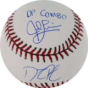  Jed Lowrie and Dustin Pedroia Dual Autographed Baseball 