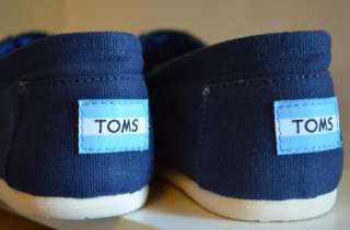 TOMS Navy Canvas Womens Classics Shoes  