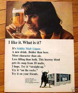 1965 Schlitz Malt Liquor Ad I like it What is it?  