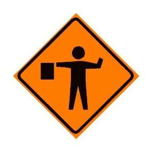  FLAGMAN CAUTION road construction hwy sign
