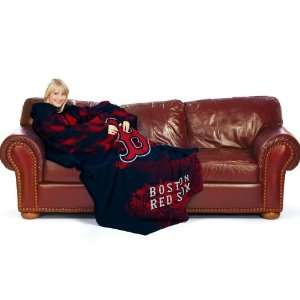  Boston Red Sox MLB Comfy Throw Blanket With Sleeves 