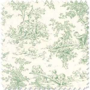  SWATCH   Green Baby Toile Fabric by Doodlefish Baby