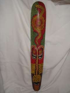 40 Bali Hand Painted Tiki Lombok Mask Yellow Snake ART  