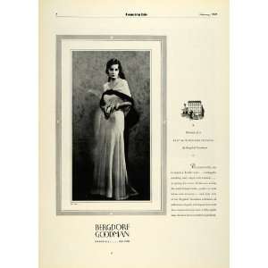  1931 Ad Bergdorf Goodman Department Store Nightdress Lady 