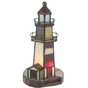  New Gorgeous Two Rail Tiffany Glass Lighthouse  1698 