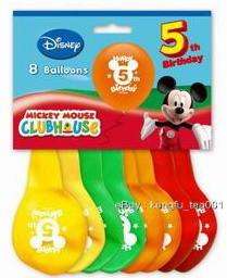 8pc Disney Mickey Mouse 5th Birthday Party Balloon  