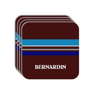 Personal Name Gift   BERNARDIN Set of 4 Mini Mousepad Coasters (blue 