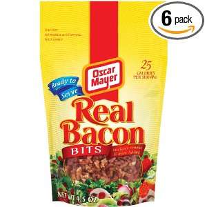 Real Bacon Bits, 4.5 Ounce Pouches (Pack of 6)  Grocery 