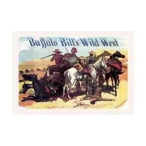  Buffalo Bill Besieged Cowboys 20x30 poster