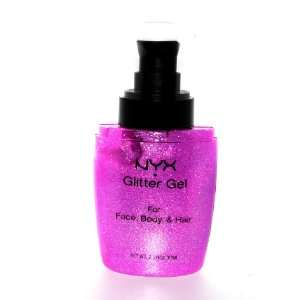    Hot Pink Body Face Hair Glitter Gel + Black Liquid Eyeliner Beauty